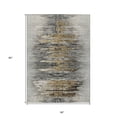 thumbnail image 3 of HomeRoots 587651 5 x 8 ft. Abstract Washable Indoor & Outdoor Rectangle Area Rug, Gray, Charcoal & Silver, 3 of 5