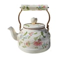 thumbnail image 1 of Hervidor de té de esmalte tetera floral 25l amantes del té regalo fabricante de té de gran capacidad con mango portátil para el restaurante picnic, 1 of 8