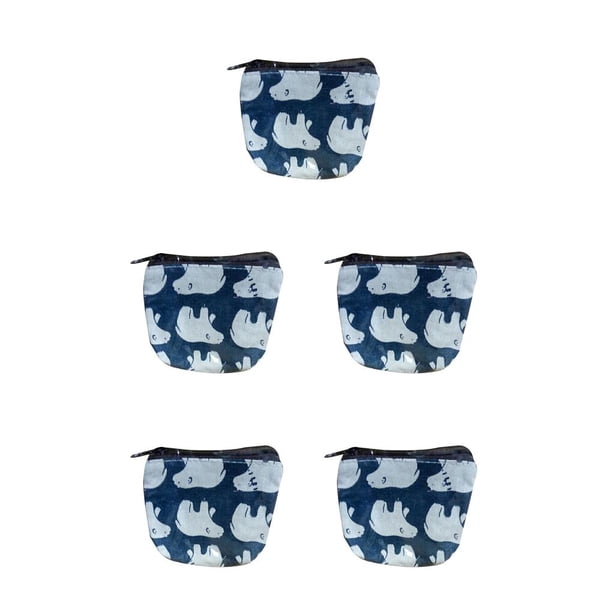 Jumpingount Pequeño animal fresco lienzo mini cambio monedero bolsa cremallera carteras para regalo Type6 NO6
