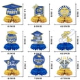 thumbnail image 5 of Graduation Party Decorations Congrats Grad Table Centerpiece Class of 2025 Honeycomb Table Toppers for Graduation Party Supplies Design2 9PCS Blue, 5 of 5
