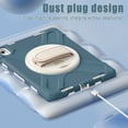 thumbnail image 4 of Allytechgroup Heavy Duty Tablet Case for Apple iPad A16 11th Generation 11" 2025 / iPad 10th Generation 10.9" 2022, Shockproof Case with Rotating Stand, Hand Strap, and Detachable Shoulder Strap, 4 of 11