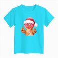 thumbnail image 4 of NOLDARES Christmas Cookie Shirt Toddler Girls Cookie T-Shirt Xmas Gifts Tee Tops Holiday Outfits,A607-Sky Blue, 4 of 4