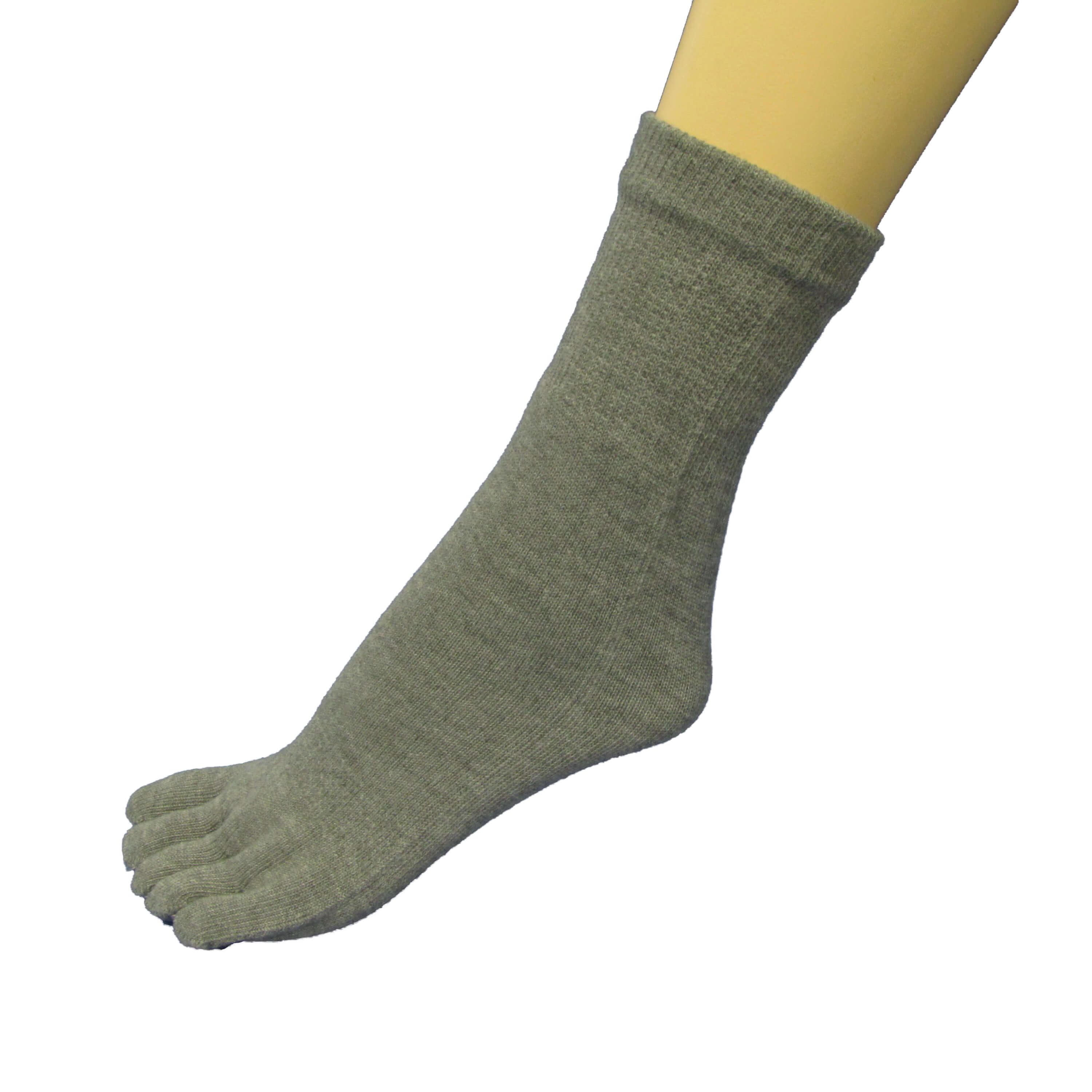 Couver Cotton Quarter Winter Thick 5 Fingers Toe socks, Gray Medium ...