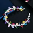thumbnail image 2 of Gorgeous Round Colorful Cubic Zirconia Dancing Party Bracelets for Women Jewelry, 2 of 8