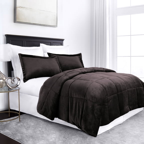 Noble Linen's 3 Piece Micromink Goose Down Alternative Comforter Set