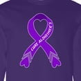 thumbnail image 4 of Inktastic Cure Alzheimer's Purple Heart Ribbon Long Sleeve T-Shirt, 4 of 5