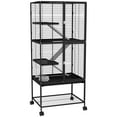 thumbnail image 1 of PawHut 4-Tier Ferret Cage Rolling Small Animal Cage w/ Storage Shelf, 1 of 10