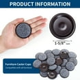 thumbnail image 2 of Ezprotekt 1-5/8" Round Reusable Carpet Bottom Furniture Caster Cups to Protect Hardwood, Tile or Laminate Floors,16 Pack, 2 of 7