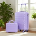 thumbnail image 5 of imerelez 14"/20" 2 pcs/set in ABS Spinner Wheel Luggage, with Combination Lock,14" Cosmetic Case (Blue+Purple), 5 of 8