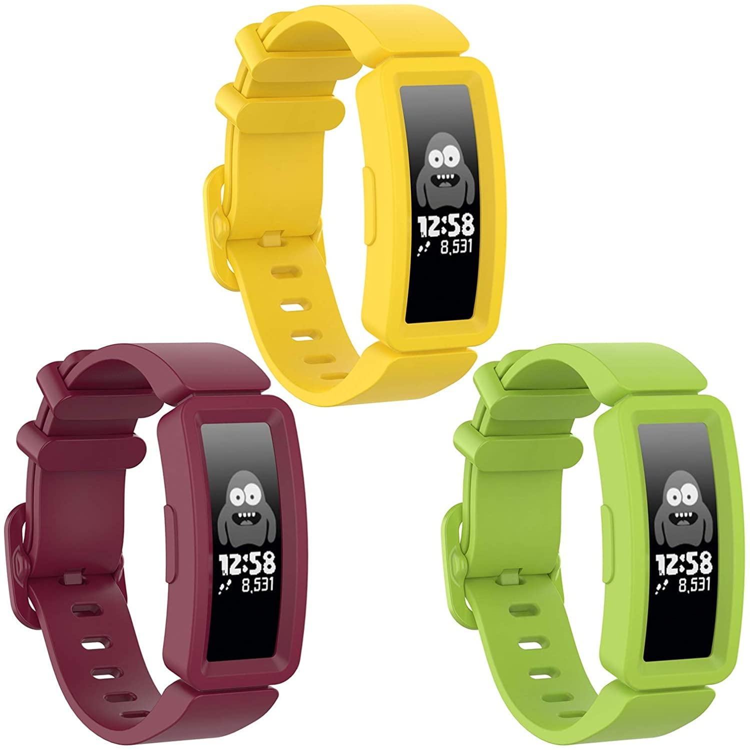 Silicone Bands for Fitbit ace 2, Replacement Bands for fitbit ace 2 Bands for kids boys girls