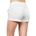 thumbnail image 4 of MixMatchy Women's Double Pocket Contrast Waistband Tencel Shorts, 4 of 7