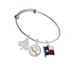 thumbnail image 2 of Delight Jewelry Silvertone Texas Flag - Lone Star Silvertone Let Things Go Tree Charm Bangle Bracelet, 2 of 4