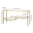thumbnail image 5 of Evelyn&Zoe Lovett 55" Wide Rectangular Console Table, Brass, 5 of 7