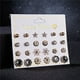 thumbnail image 1 of Pendientes para mujer, regalos para mujer, doce pares de pendientes, juego de pendientes de perlas de cristal, pendientes de moda para mujer., 1 of 5