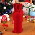 thumbnail image 6 of IC ICLOVER Wine Bottle Covers, 2 Pack Santa Claus Wine Bottle Toppers Decorative Christmas Holiday Dining Table Decor Party Gift, 6 of 7