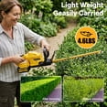 thumbnail image 4 of Hedge Trimmer Cordless,UNTIMATY 21V Electric Bush Trimmer with Rotatable Handle,Brushless Motor Trimmers Battery Powered, for Shrub Cutting,Trimming,Yellow, 4 of 10