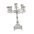 thumbnail image 3 of Dualoai 5 Arm Candelabra Candle Stand Tapered Candle Holder Centerpiece Candlestick Holder Table Candelabrum for Kitchen Counter Home Silver, 3 of 8