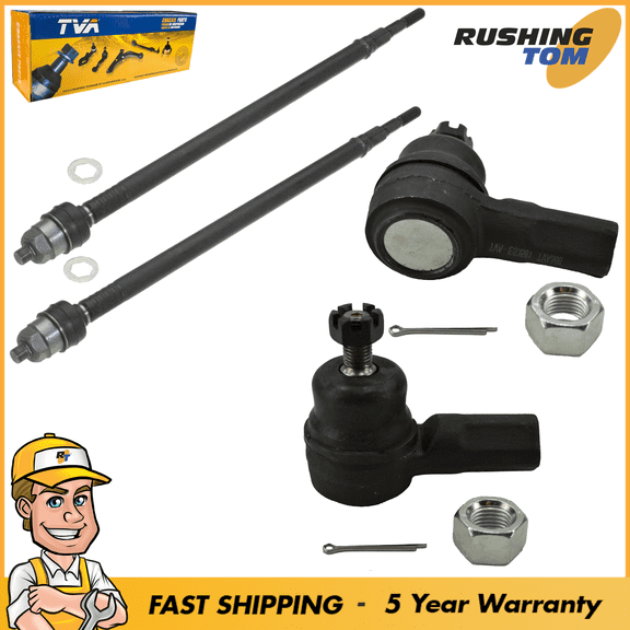 4 Inner & Outer Tie Rod for 2002-06 Honda CR-V with 5 Year Warranty