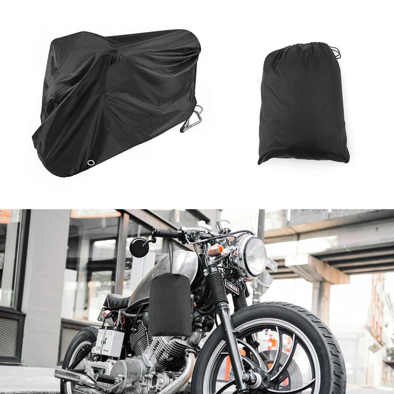 Motorcycle Cover,Motorbike Cover All Season Universal Weather Waterproof  Sun Outdoor Protection with Lock-Holes & Storage Bag,XXL Motorcycles  Vehicle