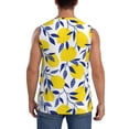 thumbnail image 4 of Gaeub Tropical Lemon Men's Sleeveless Muscle Shirts Workout Tank Tops, Odor Protection and Comfortable - X-Large, 4 of 8