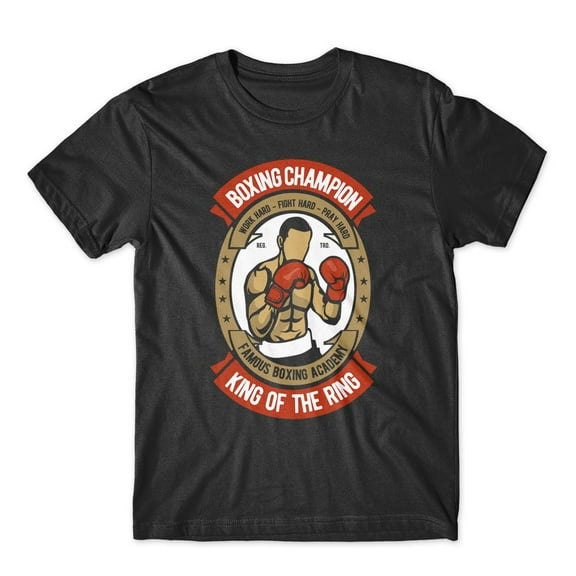 Mighty Circus Boxing Champion T-Shirt 100% Cotton Premium Tee NEW - Black, Large