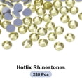 thumbnail image 3 of Uxcell Hotfix Rhinestones Flatback Crystal Glass Gems for Crafts Clothes DIY Decoration 288Pcs Light Yellow, 3 of 5