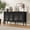 58"-Black, variant on CBJCBJ 58'' Large Sideboard Buffet Cabinet, Kitchen Storage Cabinet with 4 Glass Doors, Wood Coffee Bar Cabinet for Living Room,Black