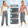 thumbnail image 6 of FEN AI Quick Dry Hiking Fishing Cargo Pants Women Athletic Joggers Workout Trousers Outdoor UPF 50+ Breathable Casual Pant Grey, 6 of 10