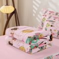 thumbnail image 5 of Erosebridal Whimsical Nutcracker Figure Zipper Full Size Comforter Sets with Fitted Sheet and 2 Pillowcases for Girls, Gingham Check Print Zipper Bedding Set, Pink Reversible, 4-Piece, 5 of 7