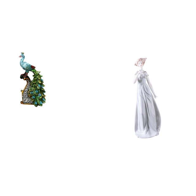Elegante Estatua De Pavo Real De Mujer, Escultura Animal, Colección Moderna De Cerámica Para Niña, Adorno De Porcelana Para Dormitorio, Oficina, Sala De Estar, Estante