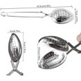 thumbnail image 2 of Tea Infuser, Tea Infuser Spoon, Teatime Strainer for 1-2 Cups, Tea Infuser, Stainless Steel, Silver (2pcs), 2 of 5