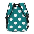 thumbnail image 4 of Fotbe Teal And White Polka Dot Mochila Casual con Estampado para Escuela, Viajes y Actividades al Aire Libre - Duradera, Ligera y Cómoda, 4 of 5
