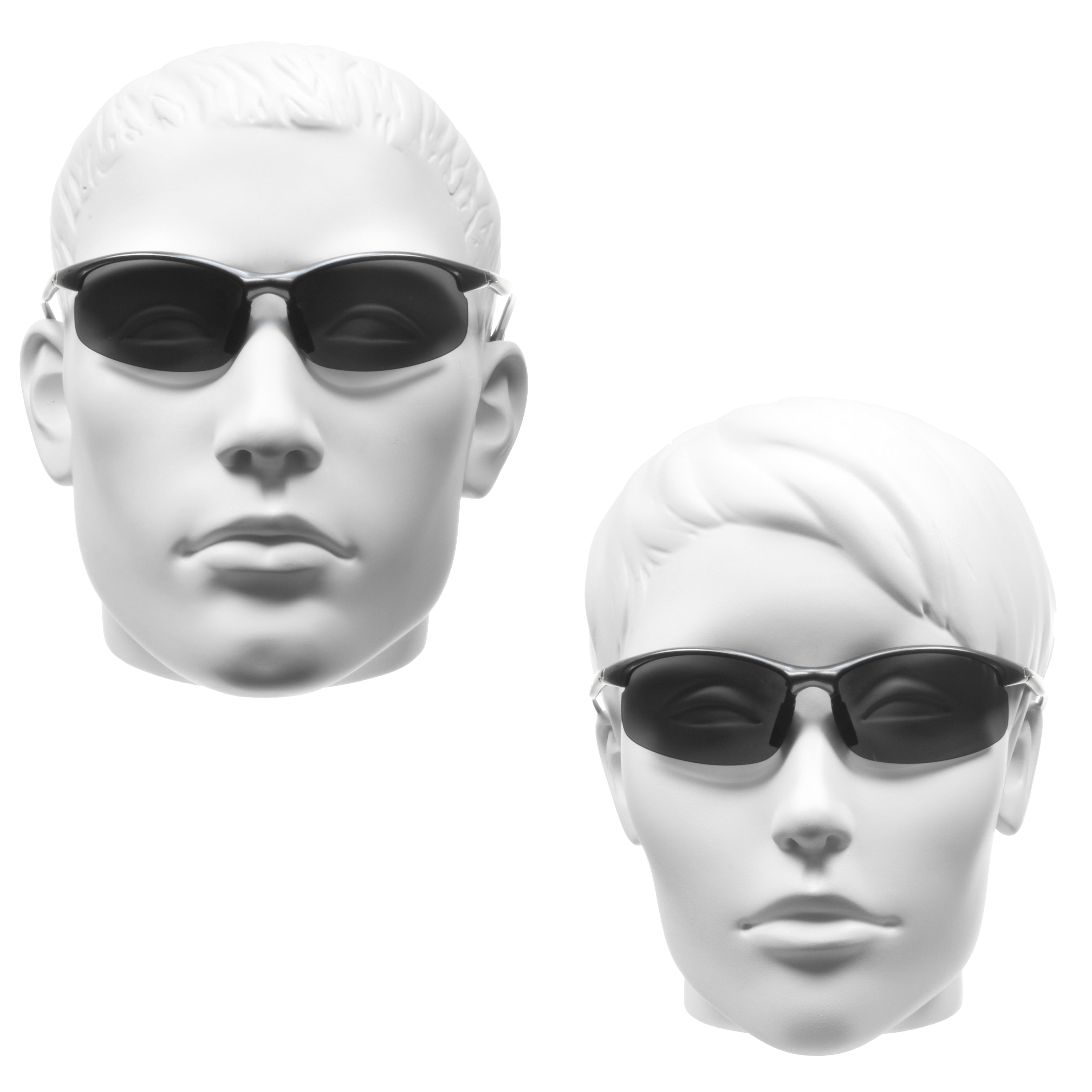 proSPORT Polarized Sunglass Men Women Light-Weight Semi-Rimless