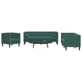 thumbnail image 1 of vidaXL 3 Piece Chesterfield Sofa Set with Bolsters Dark Green Velvet, 1 of 5