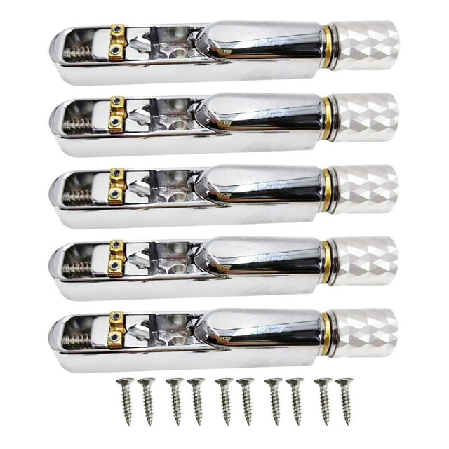 Xuanheng Headless Electric Guitar Bridge & Tailpiece Set Single Saddle Metal Spare Parts Guitar Parts Guitars Modification Accessories silver 5strings