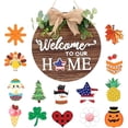 thumbnail image 1 of Cartel De Bienvenida Con Iconos De Temporada Intercambiables Colgador De Puerta De Madera Para Decoraciones Caseras De Granja De Bricolaje Sweethay HA035479-00, 1 of 6
