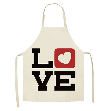 

AIEOTT 1pc Parent Adult The Family Kitchen Lovely Print Linen Family Aprons