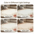 thumbnail image 7 of ODIKA 8'x10' Washable Area Rug Non-Shedding, Easy Care, Carpetas Vintage Tan Botanical Distressed Scroll Border Faded for King Size Bedroom Under Bed, Master Suite, 7 of 7