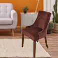 thumbnail image 4 of Estirar cubierta de con respaldo de oreja Funda protectora de ilizable Funda protectora de sil de comedor Funda protectora de Café Baoblaze Funda de asiento, 4 of 8