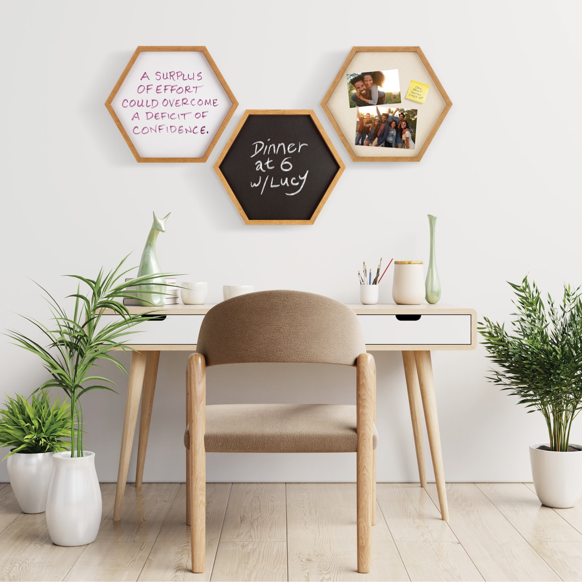 Writeable Dry Erase Hexagon Wall Decal Mural Productive Office Removab –  American Wall Designs