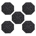 thumbnail image 1 of Furnish My Place Giraffe Black Grey Area Rug, Animal Print Area Rug, Pet-Friendly Rug, Baby Nursery Mat, Indoor Area Rug, Perfect for Living Room, Playroom, 3' Octagon - Set of 5, 1 of 5