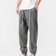 thumbnail image 4 of Pantalones largos casuales para hombre, cintura elástica, cordón ajustable, bolsillos cómodos, pantalones para hombre, 4 of 7