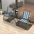 thumbnail image 4 of Costway Ensemble de Salle à Manger Pliant pour Patio 3 Pcs Table et Chaises Métal Robuste Portable Extérieur, 4 of 10