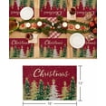 thumbnail image 6 of Christmas Tree Placemats Set of 6, Golden Pine Tree Placemat for Dining Table Decorations, Cotton Linen Snowflake Place Mats, Red Table Mats for Kitchen Dinner Xmas Winter Holiday Party Decor, 6 of 6