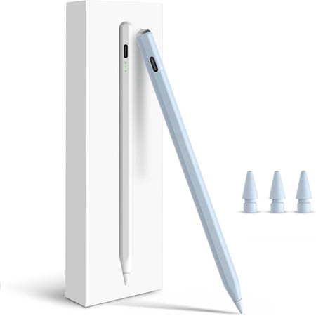 Pencil for iPad A16 10th Generation, Charge Stylus Pen for 2026-2018 iPad A16/11-6th Gen, Air 11/13 M4/M3/M2/5th-3rd, Pro 13/11/M4/12.9", Mini A17 Pro/6/5th Palm Rejection Tilt Sensitivity
