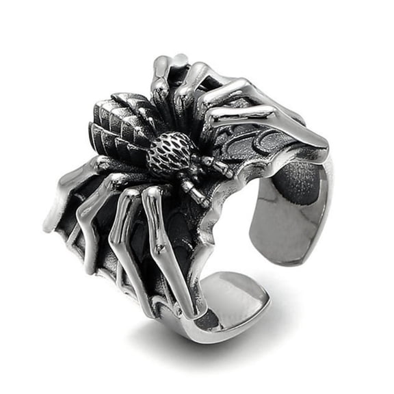 ZPAQI Spiders Rings Punk Finger Rings Halloween Simple Index Finger Rings Jewelry