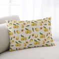 thumbnail image 2 of Yellow Lemon Throw Pillow Cover 12 x 20 Inch Decorative Pillow Cover Summer Fruit Flower Retro Watercolor Beige Lumbar Pillowcase Seasonal Rectangle Cushion Case for Couch Sofa Bed Living Room, 2 of 7