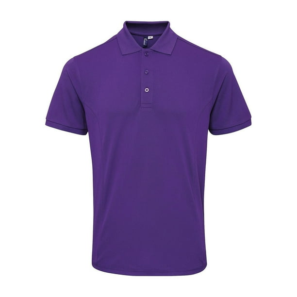 Premier - Polo piqué Coolchecker Plus con CoolPlus para hombre (Púrpura)