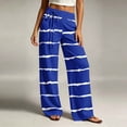 thumbnail image 5 of Karymi Workout Shorts Women Irregular Horizontal Striped Straight Leg Long Pants, Drawstring High Waist Decor Tie Front Trousers with Side Pockets Biker Shorts Women, 5 of 6