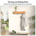 thumbnail image 6 of Wall Mounted Coat Rack with Shelf Modern Coat Rack Wall Mount with Storage Entryway Shelf with 4 Hidden Metal Hooks for Living Room Bathroom Kitchen Bedroom, 6 of 7